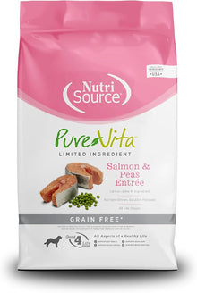 Nutrisource pure vita salmon & peas entree 12lbs dry dog kibble