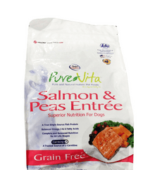 NutriSource Pure Vita Salmon & Peas Small bites Grain - Free Dog Food, 4 lb - Premium Grain - Free Nutrition