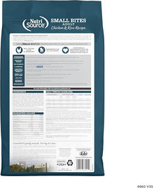 Nutrisource small bites adult chicken & rice 4lb wholesome grains