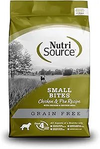 Nutrisource small bites chicken & pea dog kibble 15lb