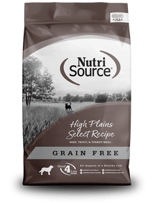 Nutrisource small bites high plains select recipe grain free 4lb dry dog food