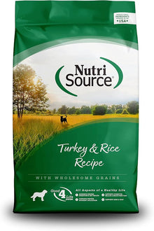 Nutrisource Turkey rice wholesome grains 26lb dry dog kibble