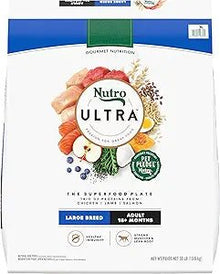 Nutro Ultra Adult Large Breed High Protein Trio of Proteins Chicken, Lamb & Salmon Dry Dog Food, 30lb
