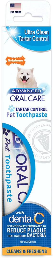 Nylabone Advanced Oral Care Tartar Control Original Flavor Dog Toothpaste, 2.5 - oz tube
