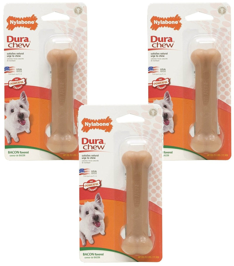 Nylabone Dura Chew Bacon Flavored Bone - Size Regular