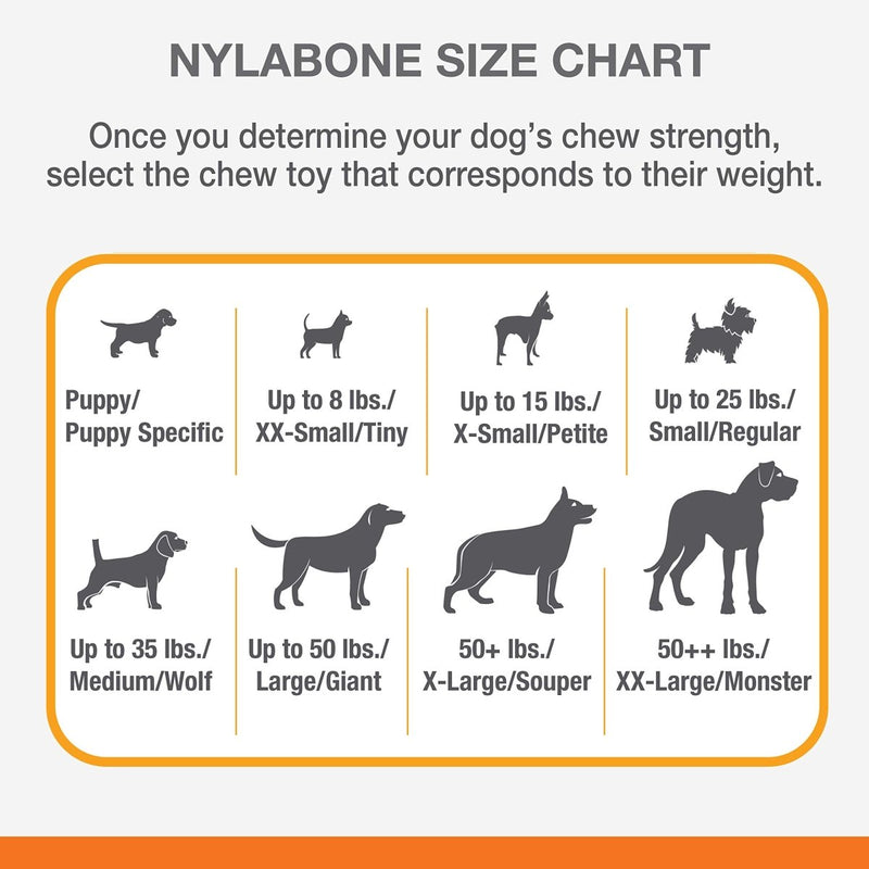 Nylabone Flex Moderate Chew Dog Toy Chicken Medium/Wolf