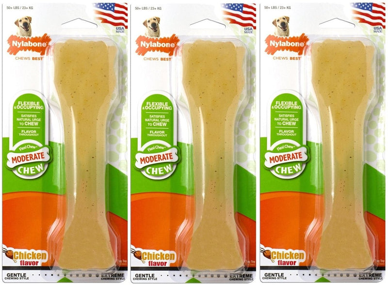 Nylabone FlexiChew Chicken Flavored Bone Dog