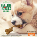 Nylabone Healthy Edibles Natural Puppy Treats Variety Pack - Puppy Supplies - Roast Beef, Bacon, Turkey & Apple Flavors, X - Small/Petite (3 Count)