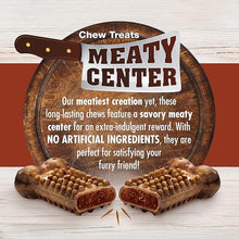 Nylabone natural healthy edibles chew treats meaty center beef 9.9oz 12 small chews
