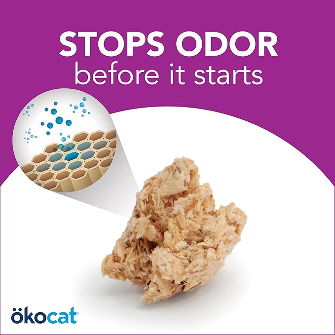 Okocat plant based cat litter clumping mini pellets 21.5lb cat litter