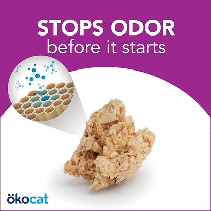 Okocat plant based cat litter clumping mini pellets 21.5lb cat litter