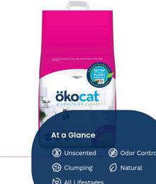 Okocat Super Soft Clumping Wood Delicate Paws Cat Litter, 15.8 lbs