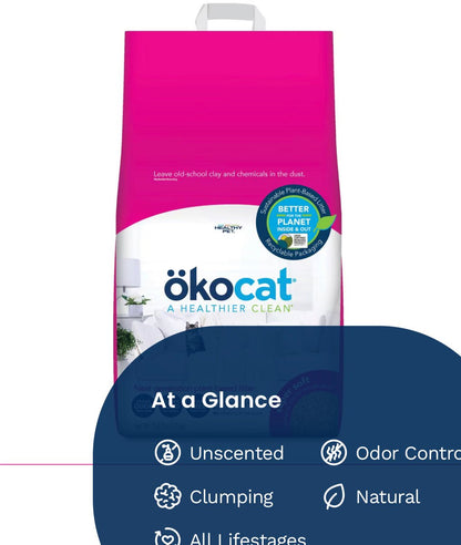 Okocat Super Soft Clumping Wood Delicate Paws Cat Litter, 15.8 lbs