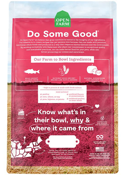 Open Farm Ancient Grains Dry Dog Food – Wild Salmon Ancient Grain Recipe, 22 lb Bag