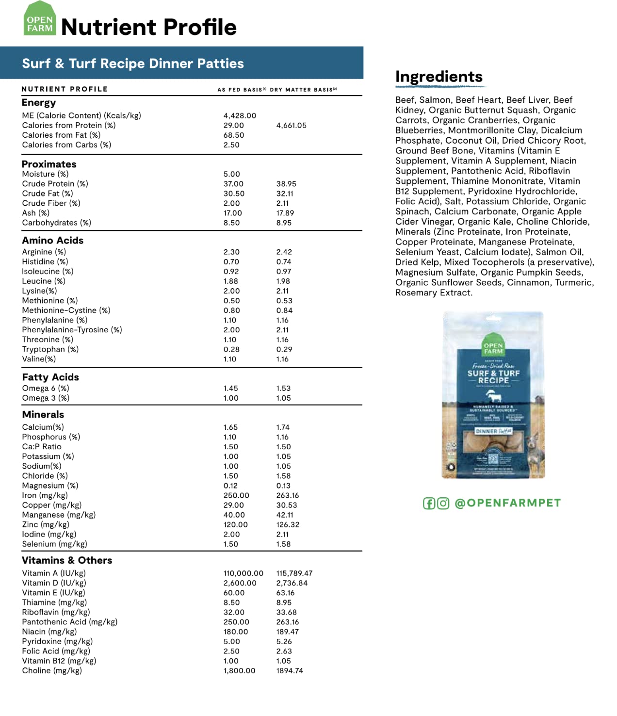 Open Farm Catch - Of - The - Season Whitefish & Ancient Grains Dry Dog Food, 11 lbs – Wild - Caught Whitefish Recipe