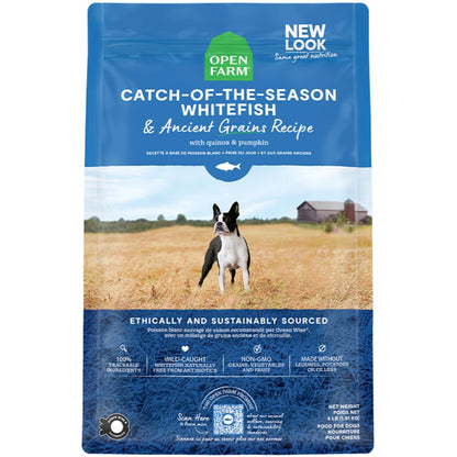 Open Farm Catch - Of - The - Season Whitefish & Ancient Grains Dry Dog Food, 11 lbs – Wild - Caught Whitefish Recipe