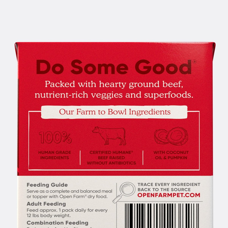 Open Farm Grass - Fed Beef Rustic Stew Wet Dog Food, Grain - Free Meal or Food Topper with Responsibly Sourced Meat and Superfoods Without Artificial Ingredients 12.5 Oz Each