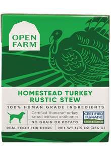 Open farm homestead Turkey rustic stew 12.5oz wet dog food