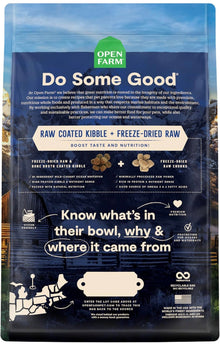 Open Farm, RawMix Grain - Free Dry Dog Food, Protein - Packed Kibble Coated in Bone Broth with Freeze Dried Raw Chunks, Salmon Whitefish & Rockfish, Wild Ocean Recipe, 20lb Bag
