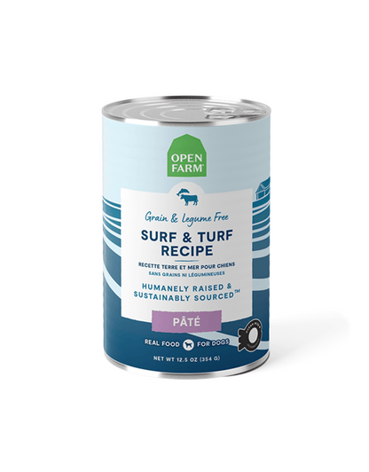 Open farm surf and turf recipe canned food pate 12.5 oz