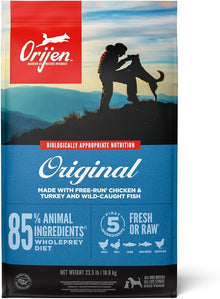Orijen original dry dog kibble 23.5lbs grain free