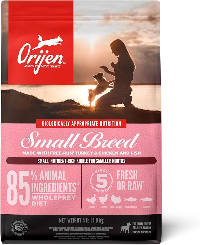 Orijen small breed Turkey chicken fish dry dog food kibble 4lb