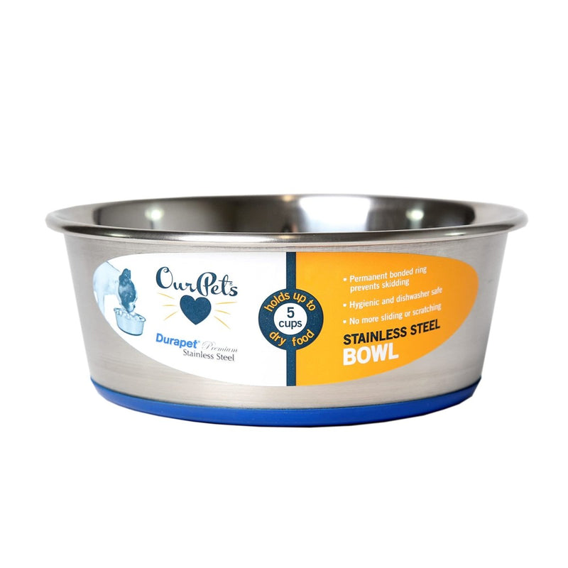 Our Pets Durapet Stainless Steel Bowl For Dog - Cup - 6.9"X6.9"X2.5