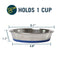 Our Pets DuraPet Stainless Steel Non - Slip Cat Food Bowl - Cat Water Bowl - Holds up to 1 Cup of Dry Food - Easy to Clean