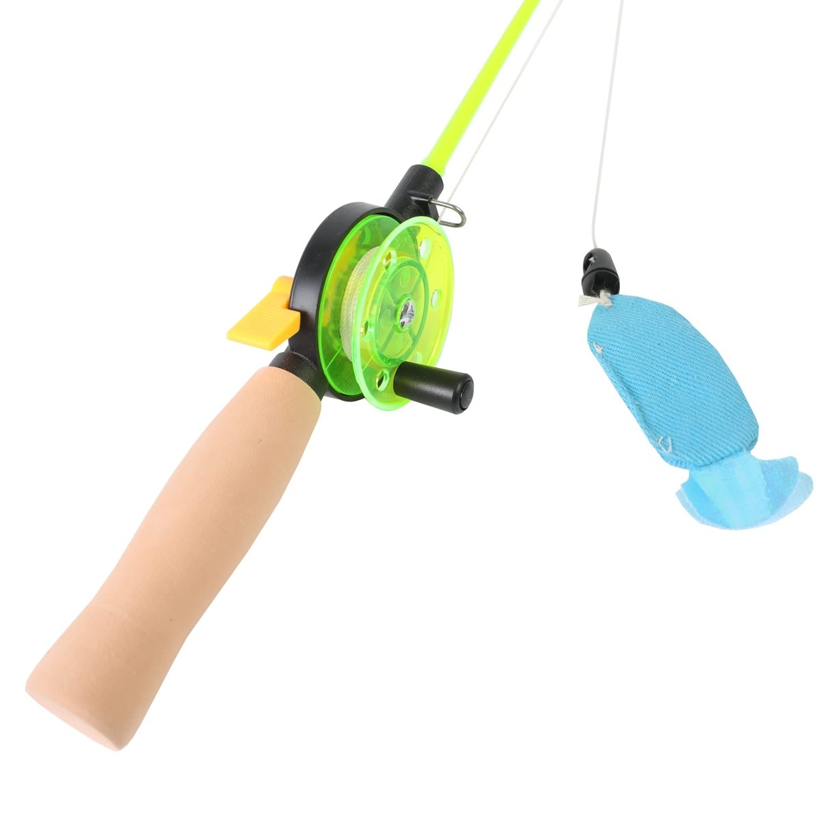 Our Pet's Go Fish Cat Fishing Pole Cat Toy with Catnip Fish Teaser and Rod Interactive Cat Wand Toys for Indoor Cats