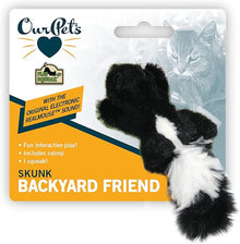 Ourpets skunk backyard friend catnip cat toy w sound