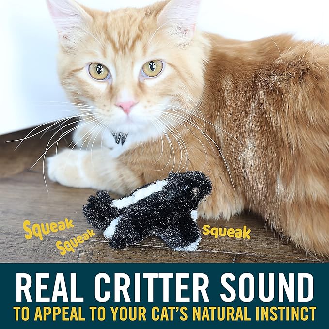 Ourpets skunk backyard friend catnip cat toy w sound