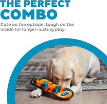 Outward hound durablez durable dog toy orange blue snake squeaker dog toy large