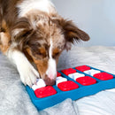 Outward Hound Nina Ottosson Dog Brick Dog Puzzle Interactive Treat Puzzle Dog Enrichment Dog Toy, Level 2 Intermediate, Blue