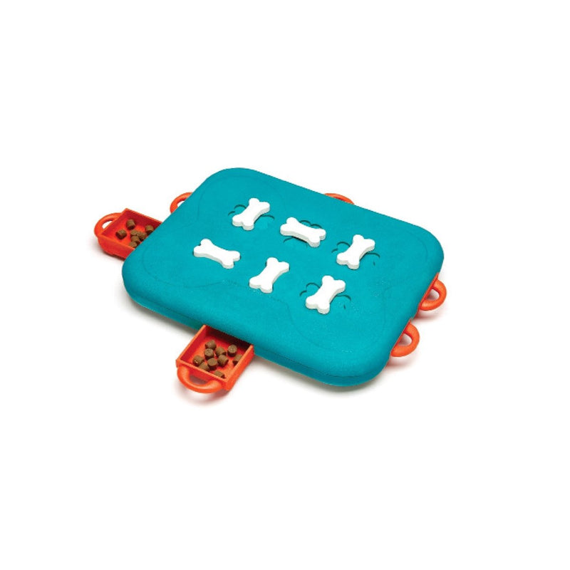 Outward Hound Nina Ottosson Dog Casino Dog Puzzle Interactive Treat Puzzle Dog Enrichment Dog Toy, Level 3 Advanced, Turquoise