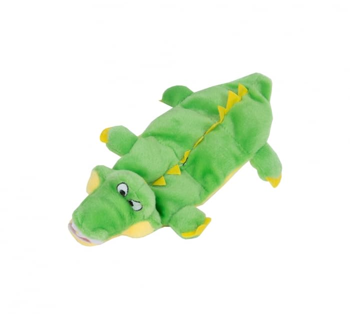 Outward Hound Squeaker Matz Plush Gator Dog Toy | Small Size