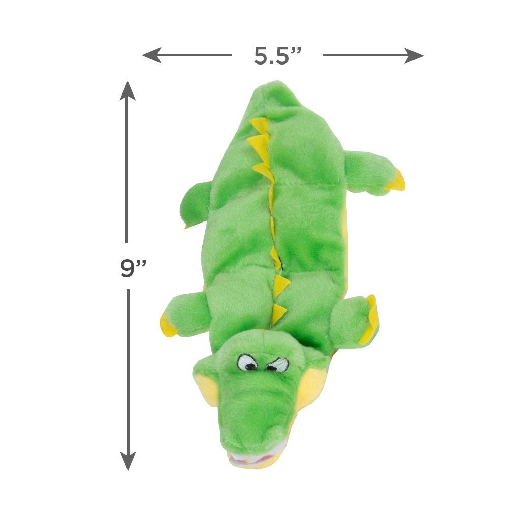 Outward Hound Squeaker Matz Plush Gator Dog Toy | Small Size