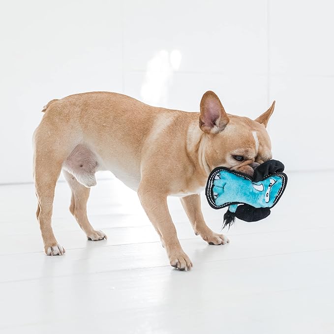 Outward hound tough seamz dog squeaker toy