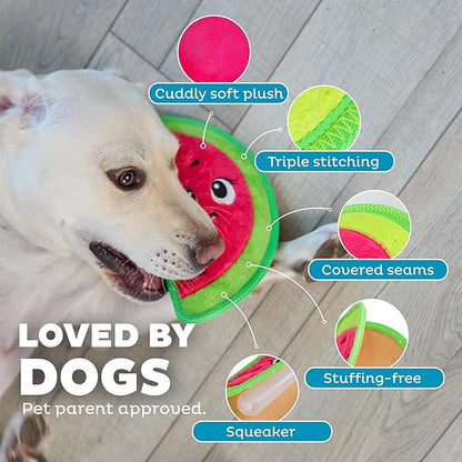 Outward hound tough skinz watermelon dog toy