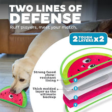 Outward hound tough skinz watermelon dog toy