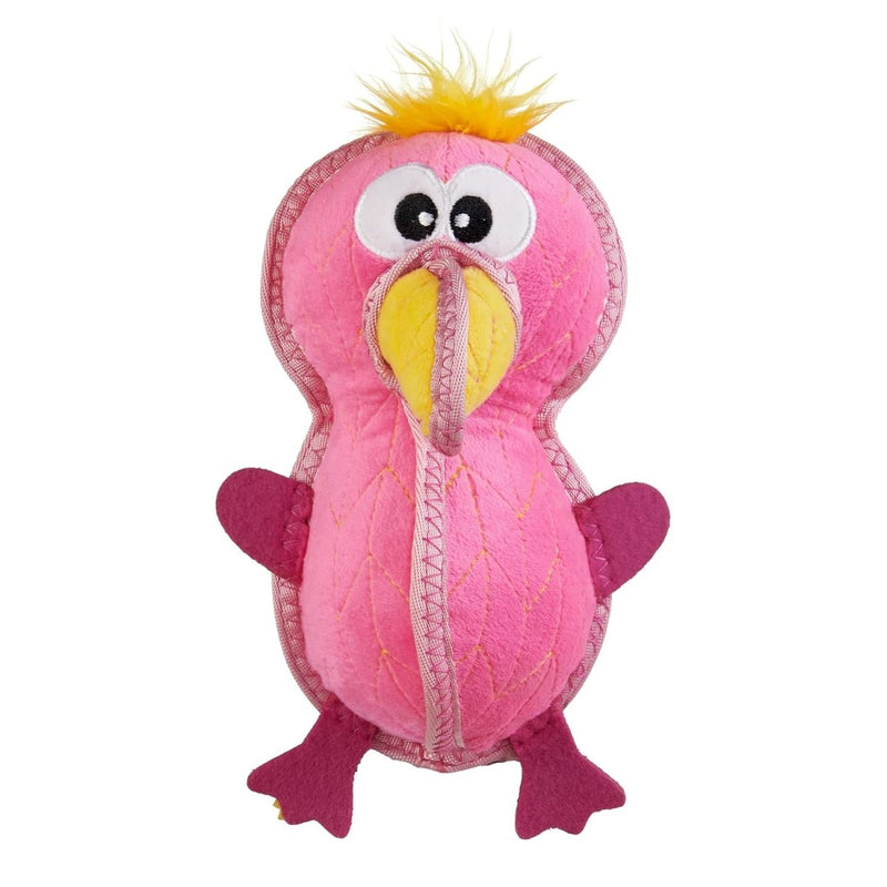 Outward Hound Xtreme Seamz Flamingo Squeaky Durable Dog Toy