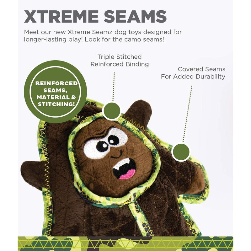 Outward Hound Xtreme Seamz Gorilla Squeaky Dog Toy - Reinforced Dense Stuffing Plush Toy