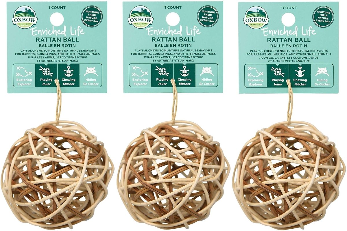 Oxbow Animal Health Rattan Ball Small Pet Chew Toys, 1ct