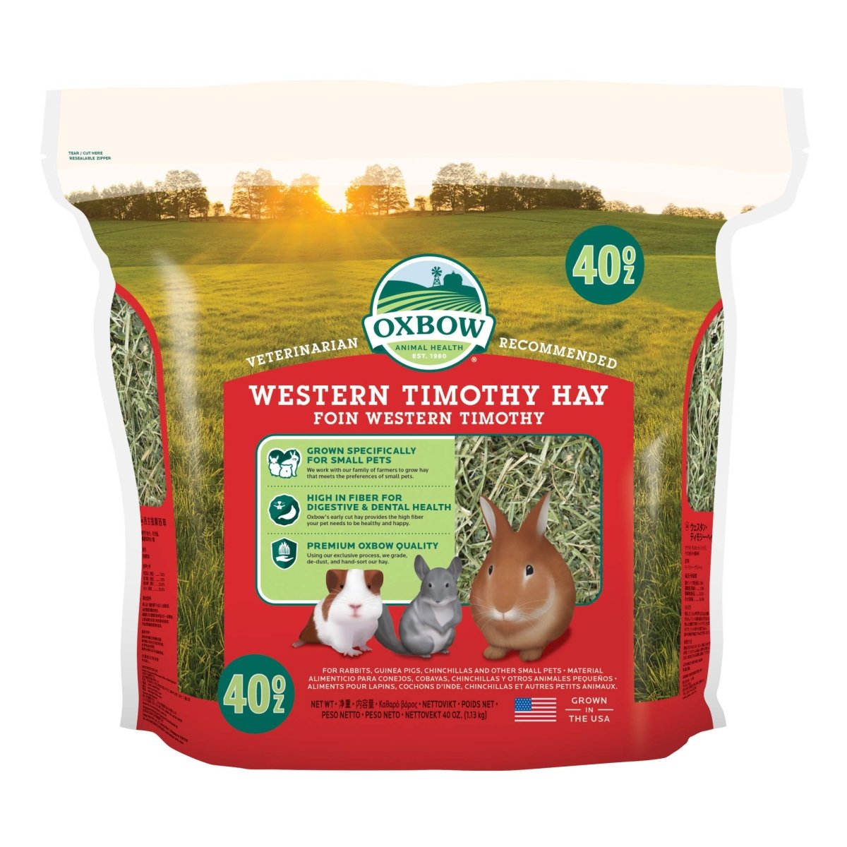 Oxbow Animal Health Western Timothy Hay For Small Animals, 40 Oz