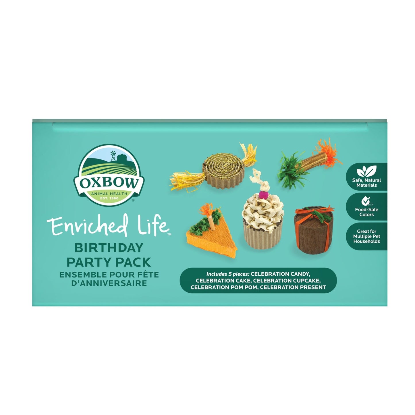 Oxbow Enriched Life Birthday Party Pack | Small Pet Toy - Great For Guinea Pigs, Rabbits