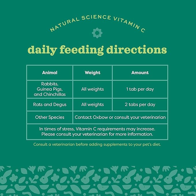 Oxbow natural science vitamin c baked small animal supplemental treats 4.2oz