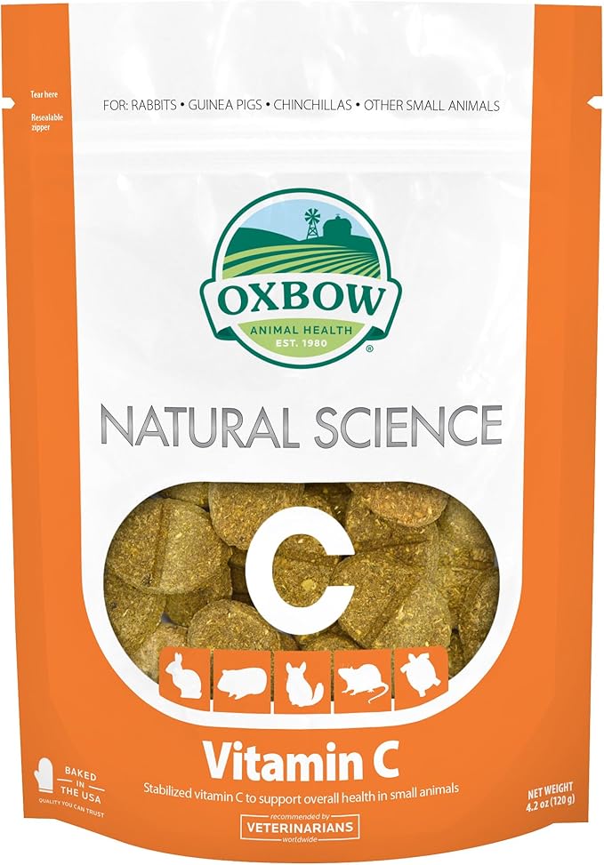 Oxbow natural science vitamin c baked small animal supplemental treats 4.2oz