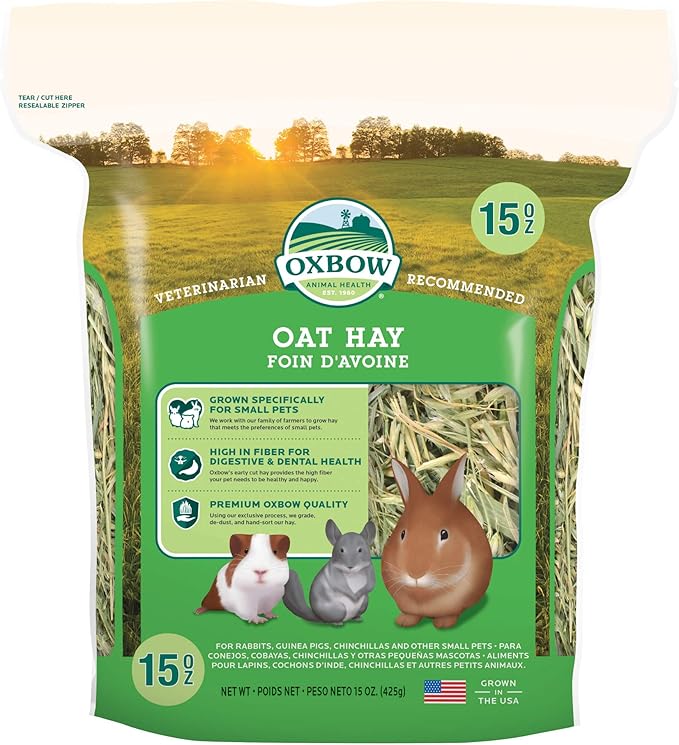 Oxbow oat hay small animal hay 15oz bag