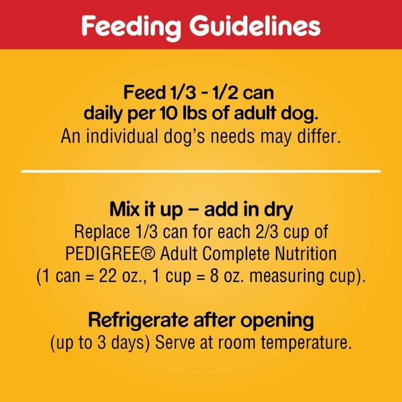 PEDIGREE CHOICE CUTS IN GRAVY Adult Canned Soft Wet Dog Food with Beef 22 oz. Can