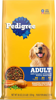 Pedigree roasted chicken & vegetable dry dog food kibble 3.5lbs