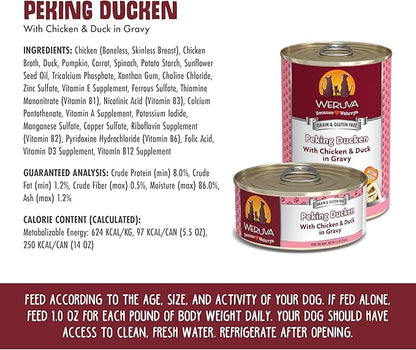 Peking ducken Weruva canned dog food with chicken and duck in gravy